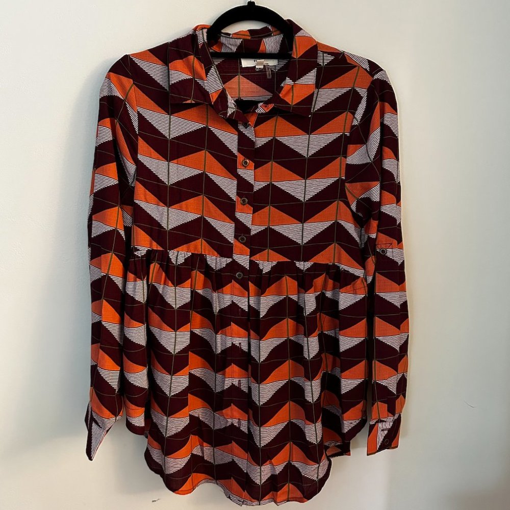 Entro Geometric Long-sleeve Top